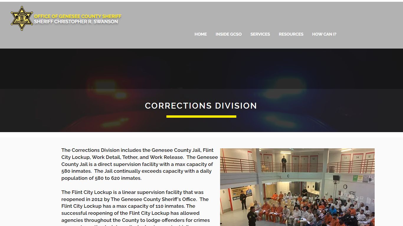 CORRECTIONS DIVISION | Gcso - Office of Sheriff
